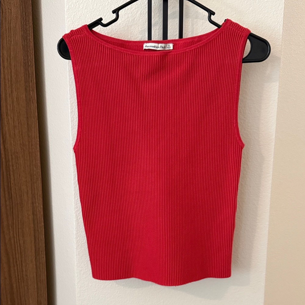 Abercrombie & Fitch Ribbed Red Tank Top